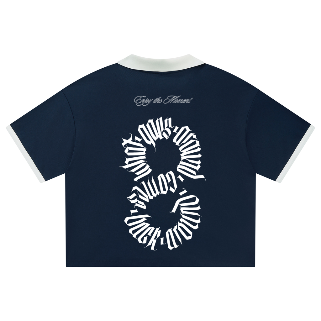 Jersey Boxy Soccer T White Print