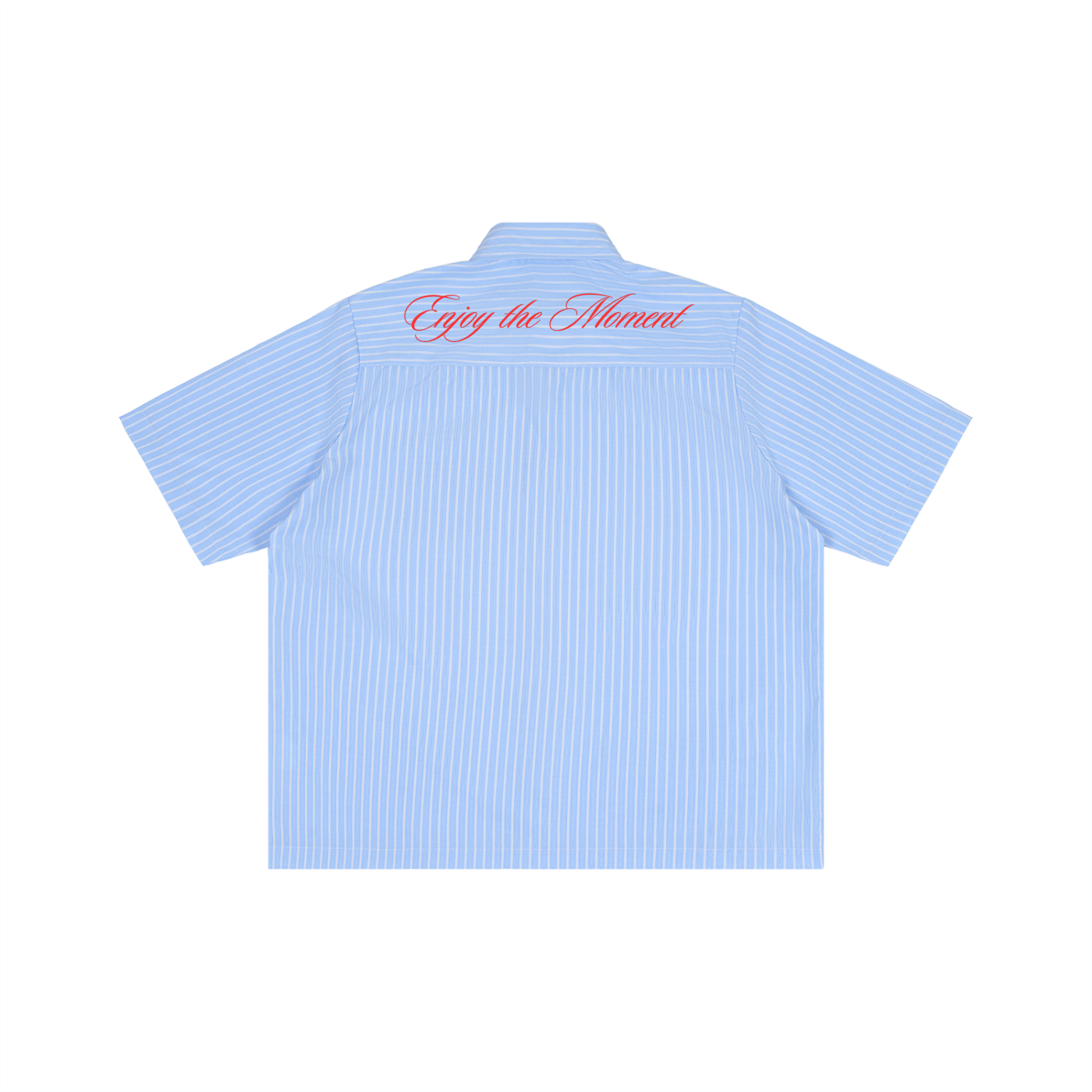 Collar Shirt Striped Boxy Short Sleeve