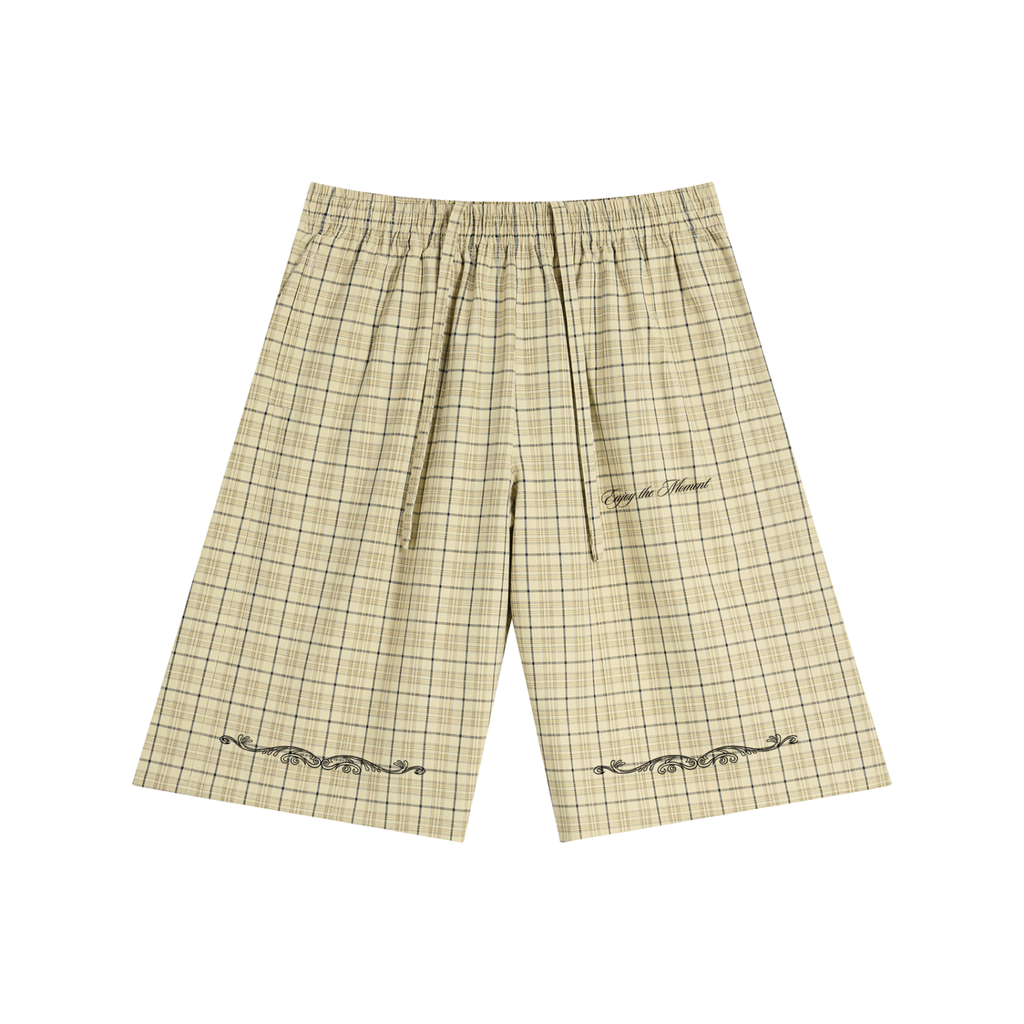 Plaid Wide Leg Shorts