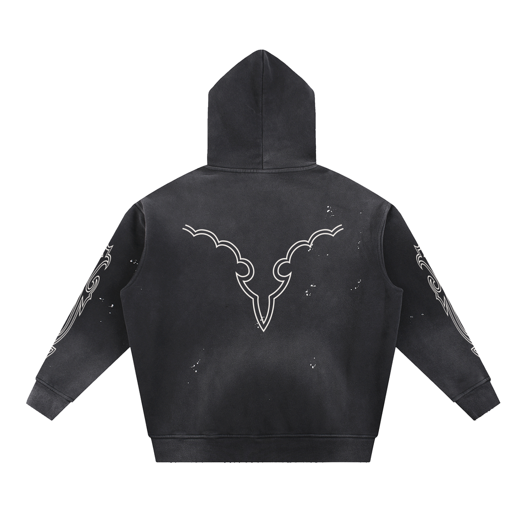 Vintage Western Frayed Hoodie