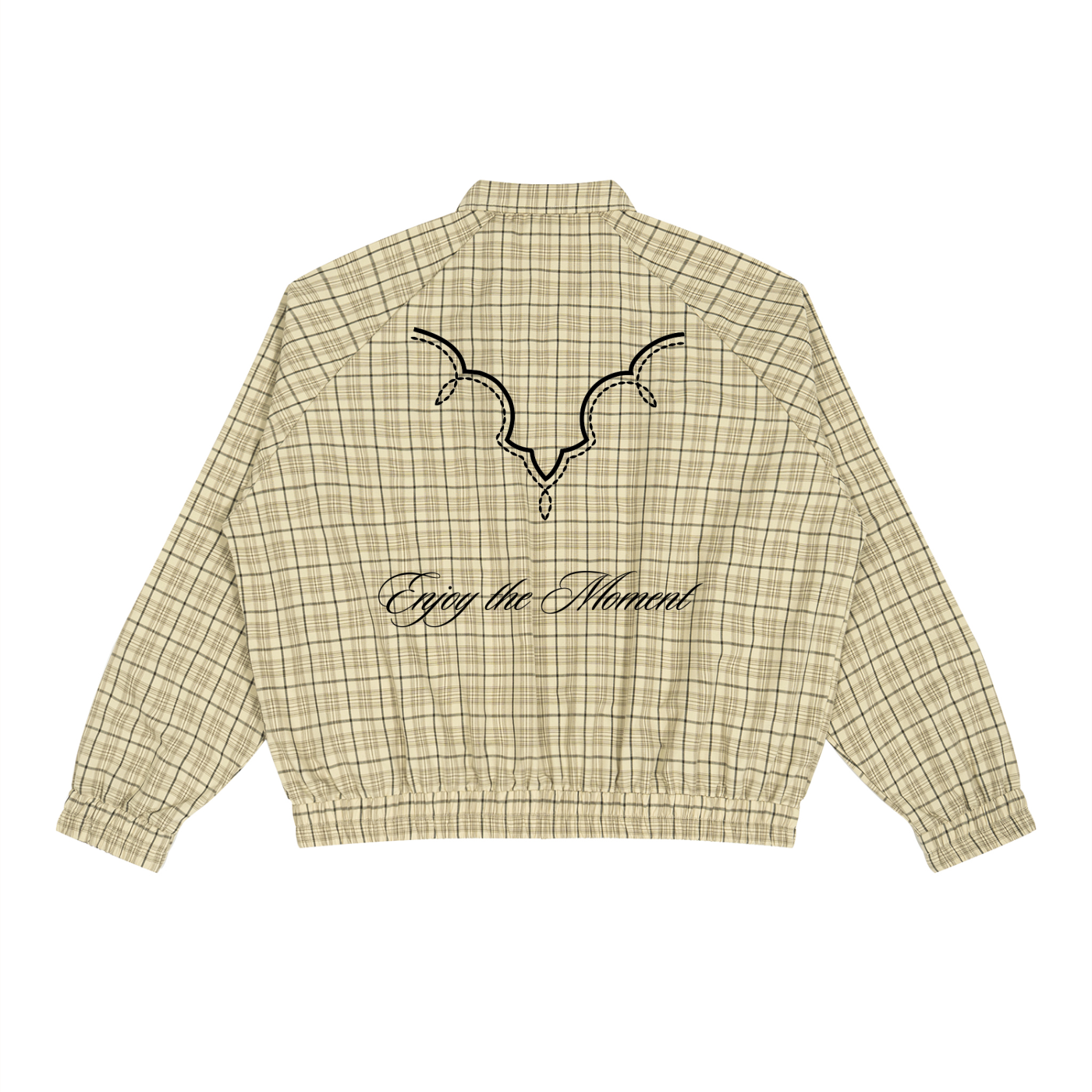 Plaid Full-Zip Track Jacket
