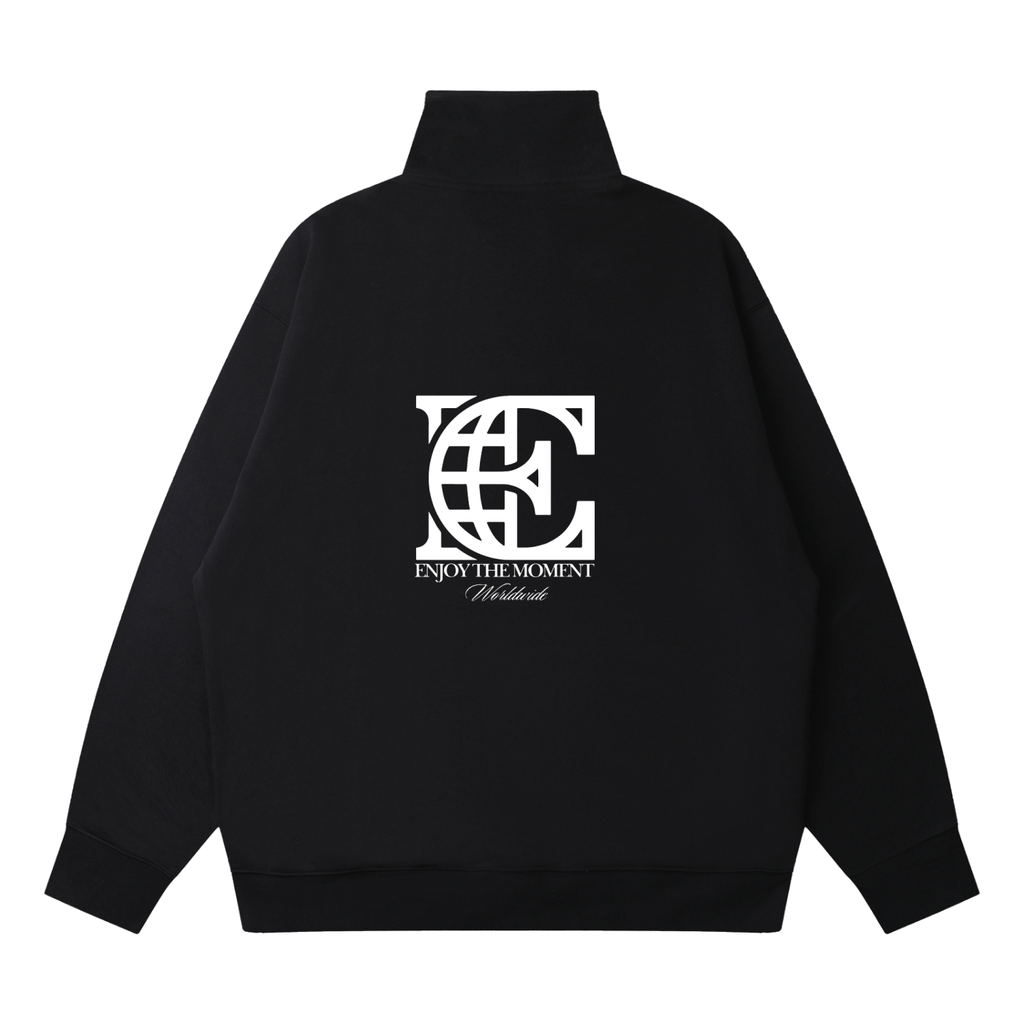 Quarter-Zip Drop Shoulder Sweatshirt