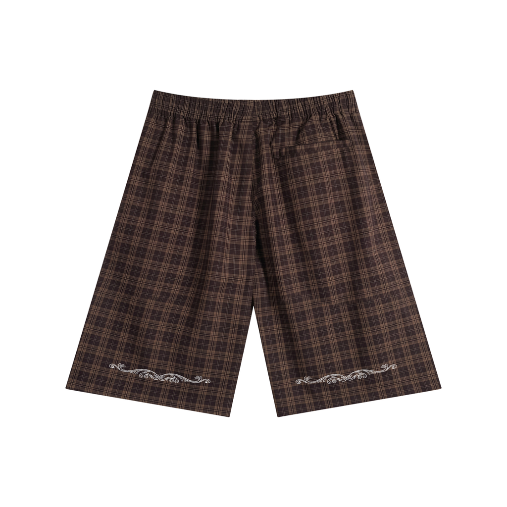 Plaid Wide Leg Shorts