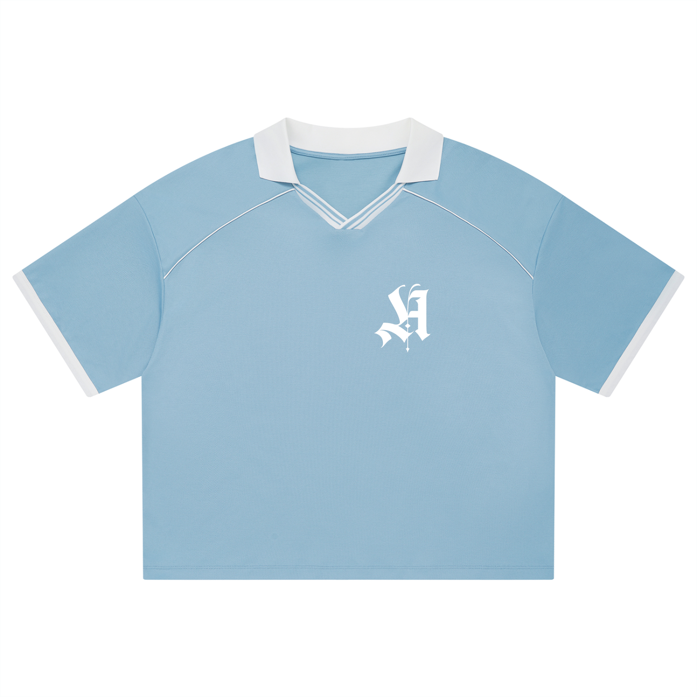 Jersey Boxy Soccer T White Print