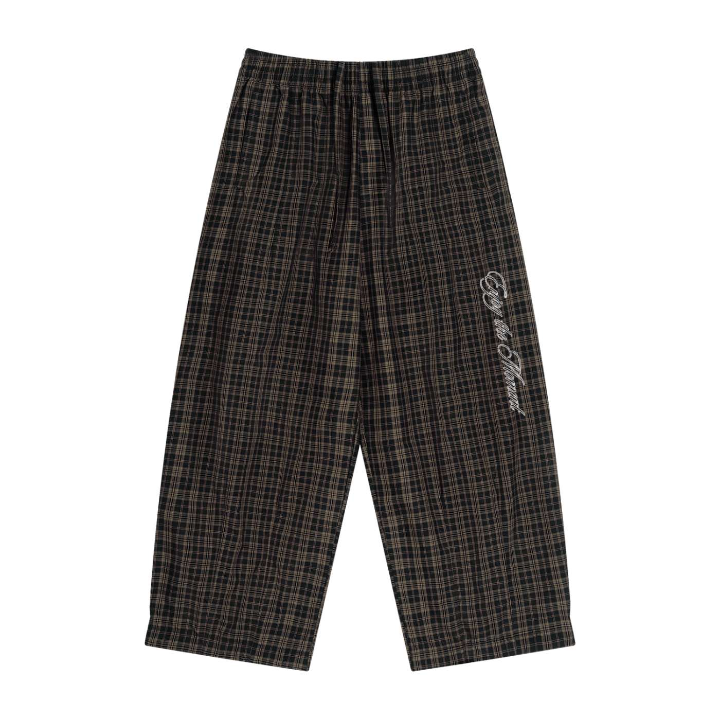 Plaid Wide Leg Pants