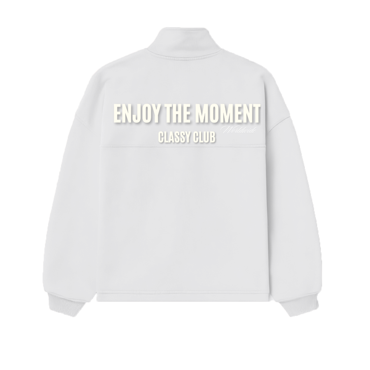 Stand-Up Collar Half-Zip Panelled Sweatshirt