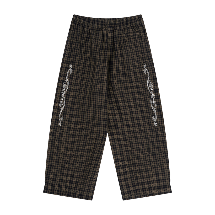 Plaid Wide Leg Pants