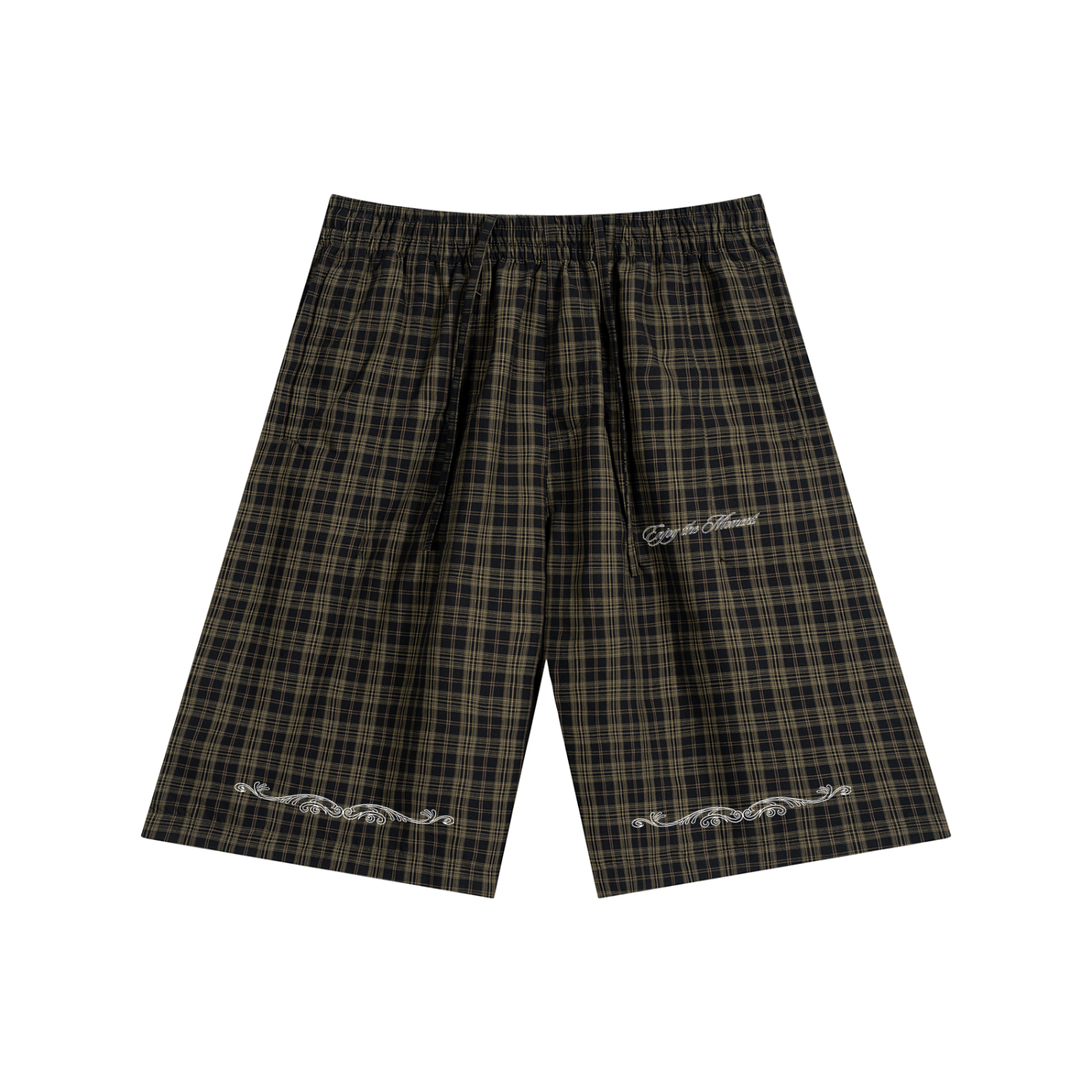 Plaid Wide Leg Shorts