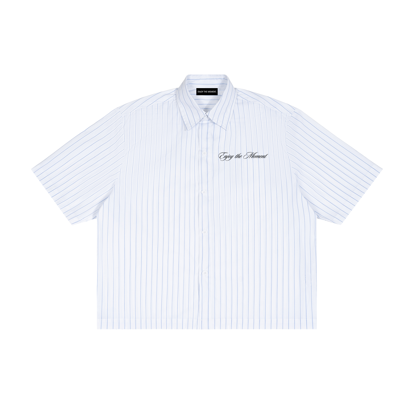 Striped Boxy Button-Up Shirt