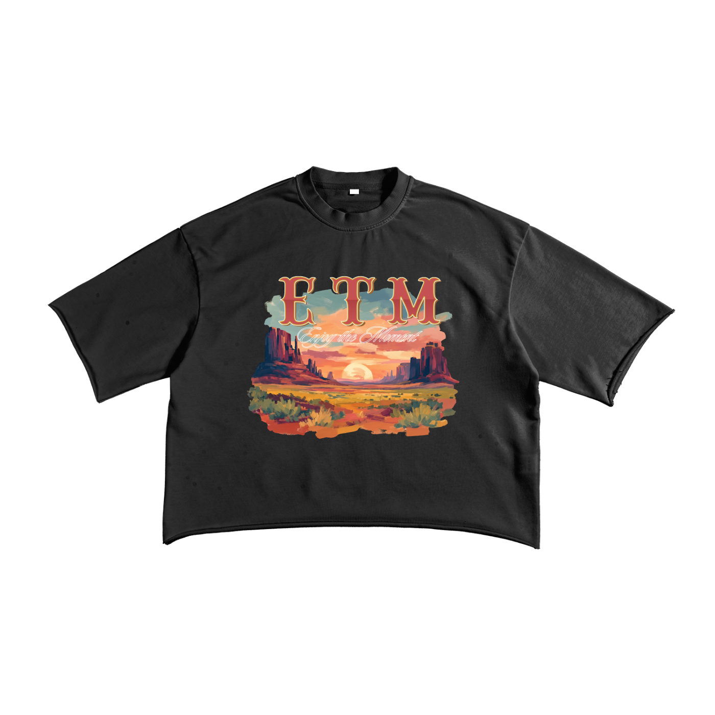 French Terry Raw Edge T-Shirt