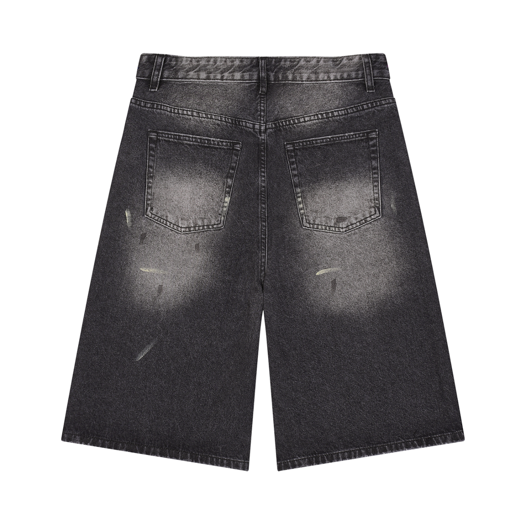 DenimVintage Wash Wide Leg Shorts ( The Plaza Sun Bleached, Lounge Shorts)