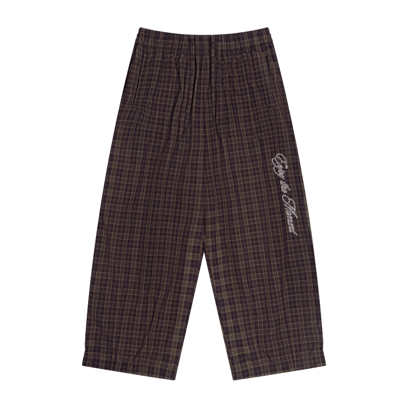 Plaid Wide Leg Pants