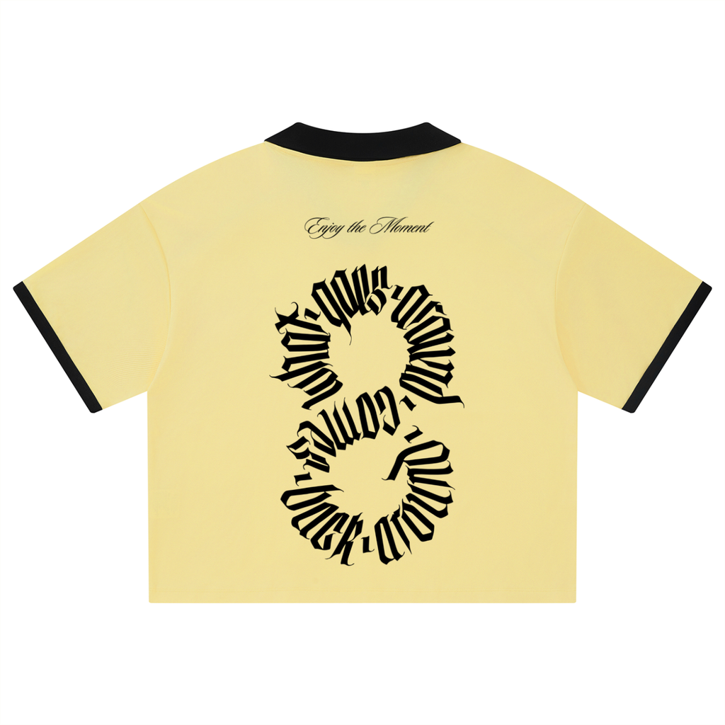 Jersey Boxy Soccer T Black Print