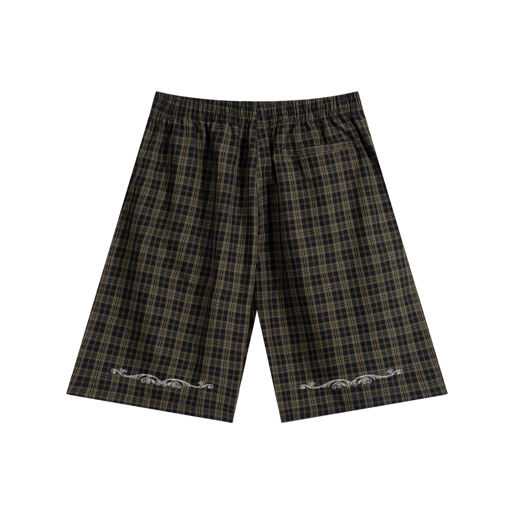 Plaid Wide Leg Shorts