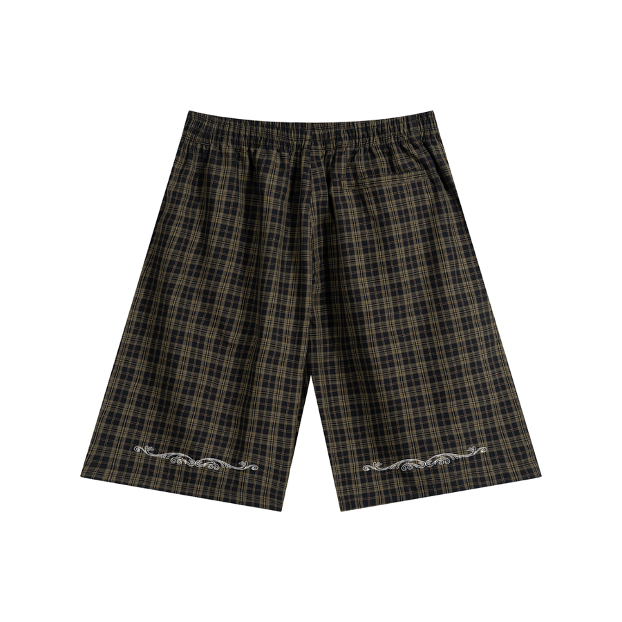 Plaid Wide Leg Shorts