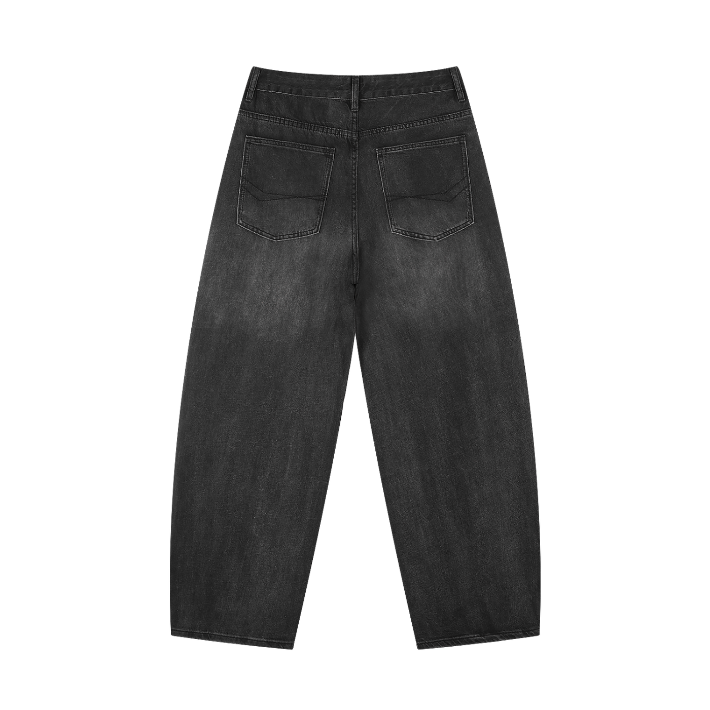 Denim Black Sunfade Barrel Jeans