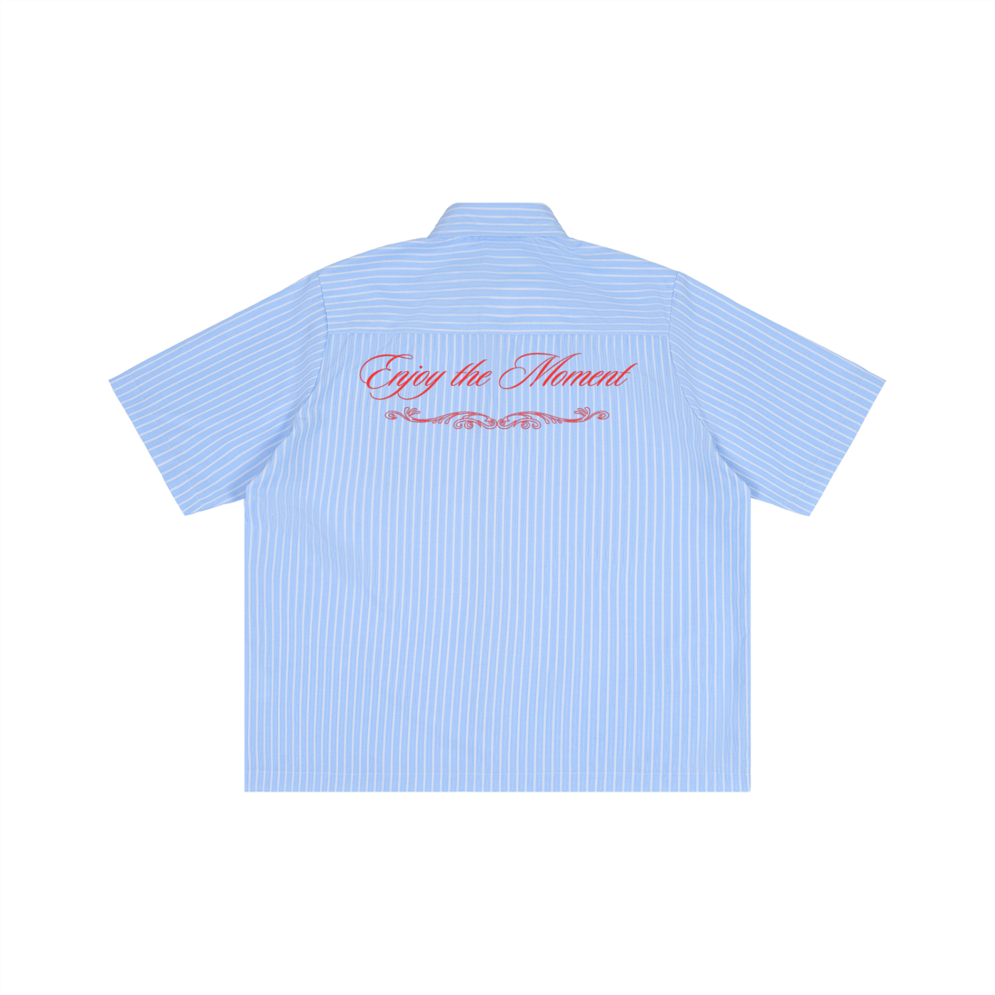 Collar Shirt Striped Boxy Short Sleeve