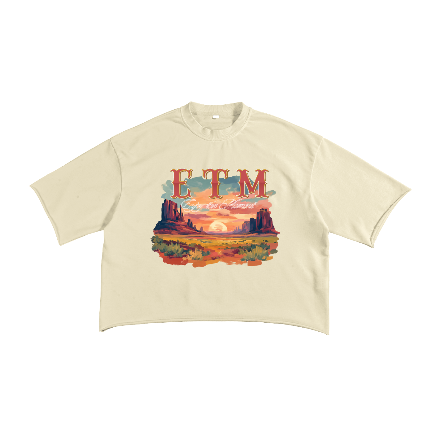 French Terry Raw Edge T-Shirt