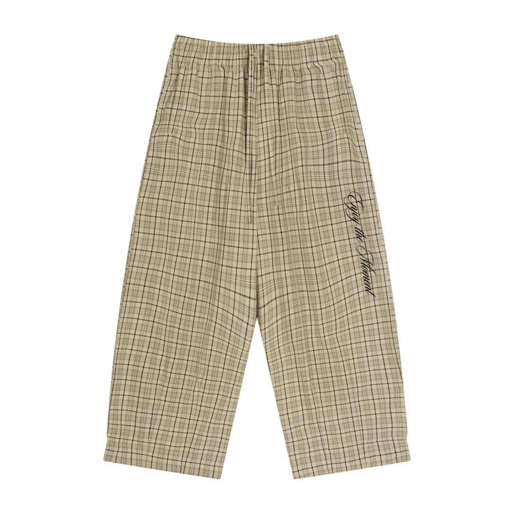 Plaid Wide Leg Pants