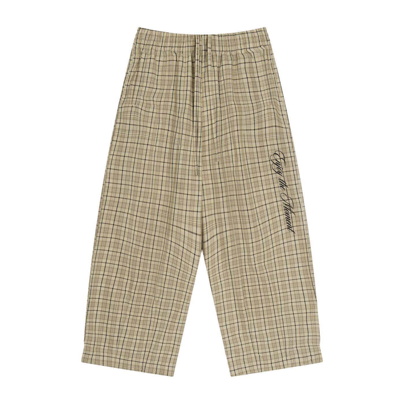 Plaid Wide Leg Pants