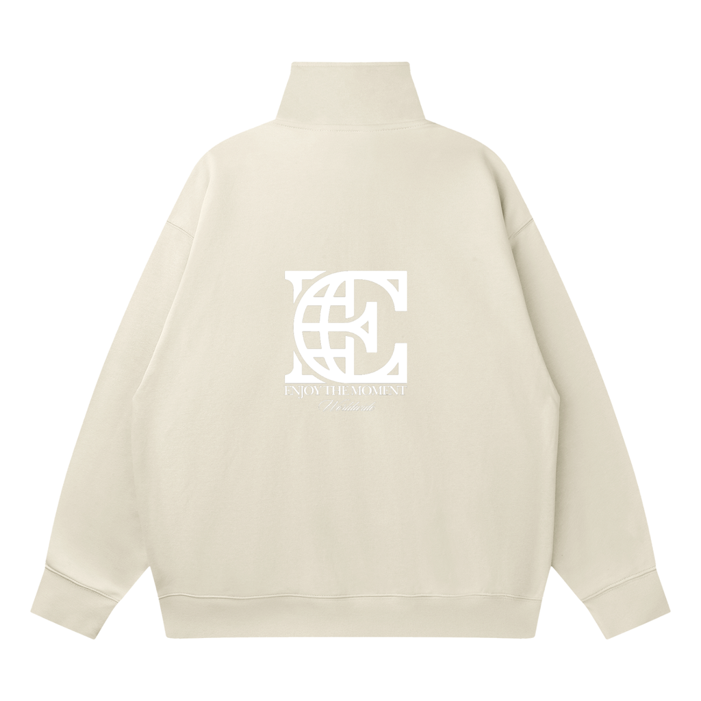 Quarter-Zip Drop Shoulder Sweatshirt