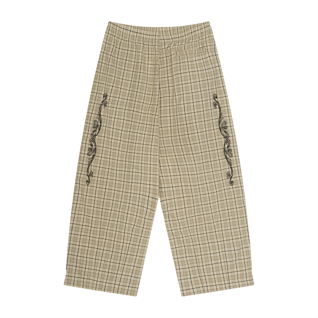 Plaid Wide Leg Pants