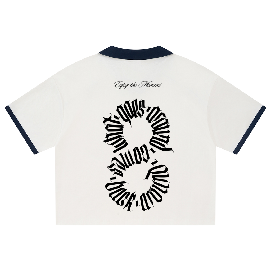 Jersey Boxy Soccer T Black Print